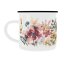 Plechový hrnek s grafikou – Kytky 4