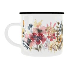 Plechový hrnek s grafikou – Kytky 4