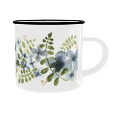 Plechový hrnek s grafikou – Kytky 1