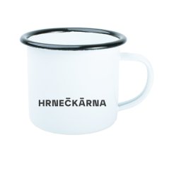 Plechový hrnek, černý lem, vlastní grafika