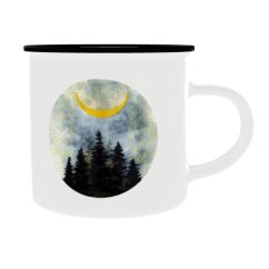 Plechový hrnek s grafikou – Les 1