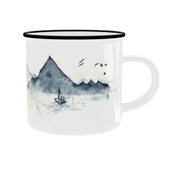 Plechový hrnek s grafikou – Hory 1