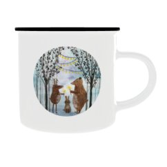 Plechový hrnek s grafikou – Les 3