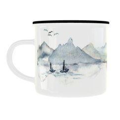 Plechový hrnek s grafikou – Hory 1