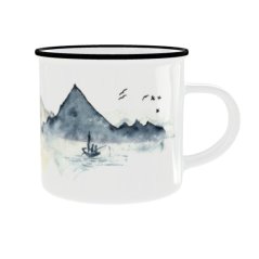 Plechový hrnek s grafikou – Hory 1