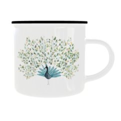 Plechový hrnek s grafikou – Páv