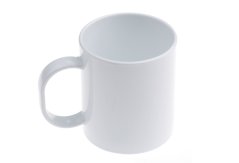 Plastový bílý hrnek, vlastní grafika