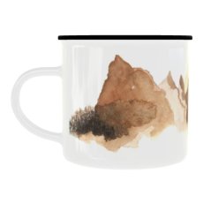 Plechový hrnek s grafikou – Hory 2