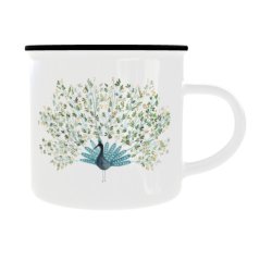 Plechový hrnek s grafikou – Páv