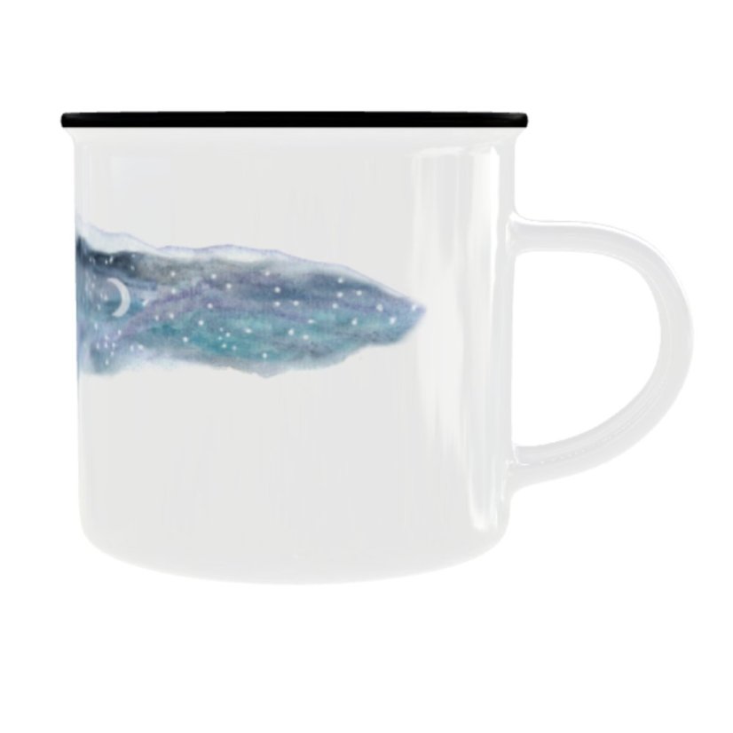 Plechový hrnek s grafikou – Medvěd a tma