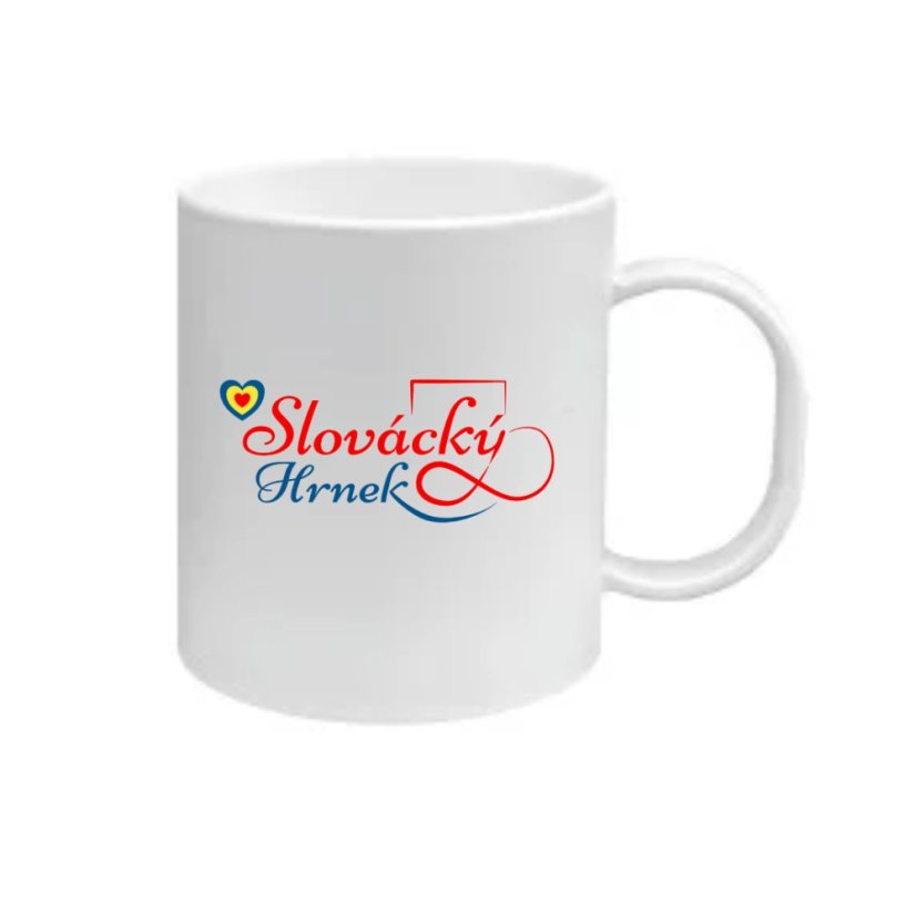 Keramický bílý hrnek - motiv Slovácký hrnek logo