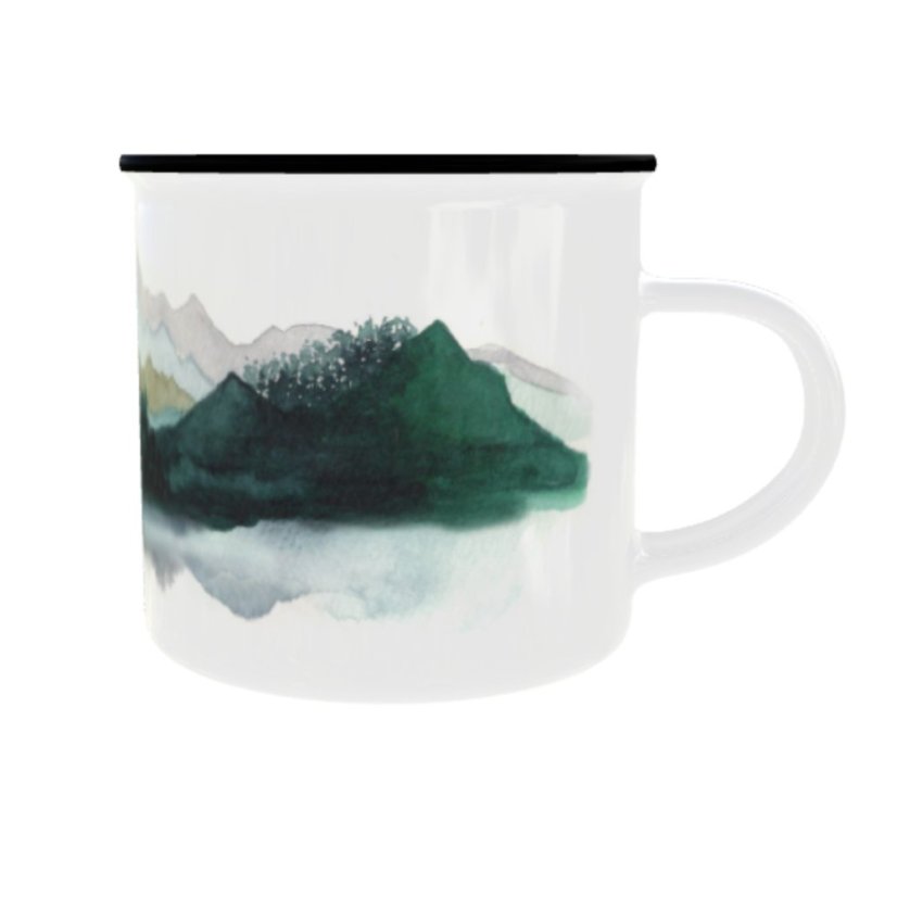 Plechový hrnek s grafikou – Hory 4