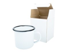 Plechový hrnek, černý lem, vlastní grafika