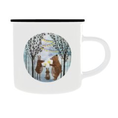 Plechový hrnek s grafikou – Les 3